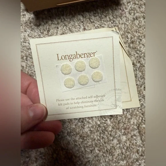 Longaberger NWT set of 4 ceramic coasters in Paprika color - Picture 4 of 4